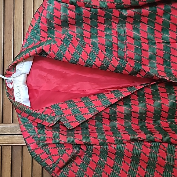 NWOT Christmas Blazer Dec. 25th ugly X-Mas jacket men XL red and green lined - Picture 2 of 12